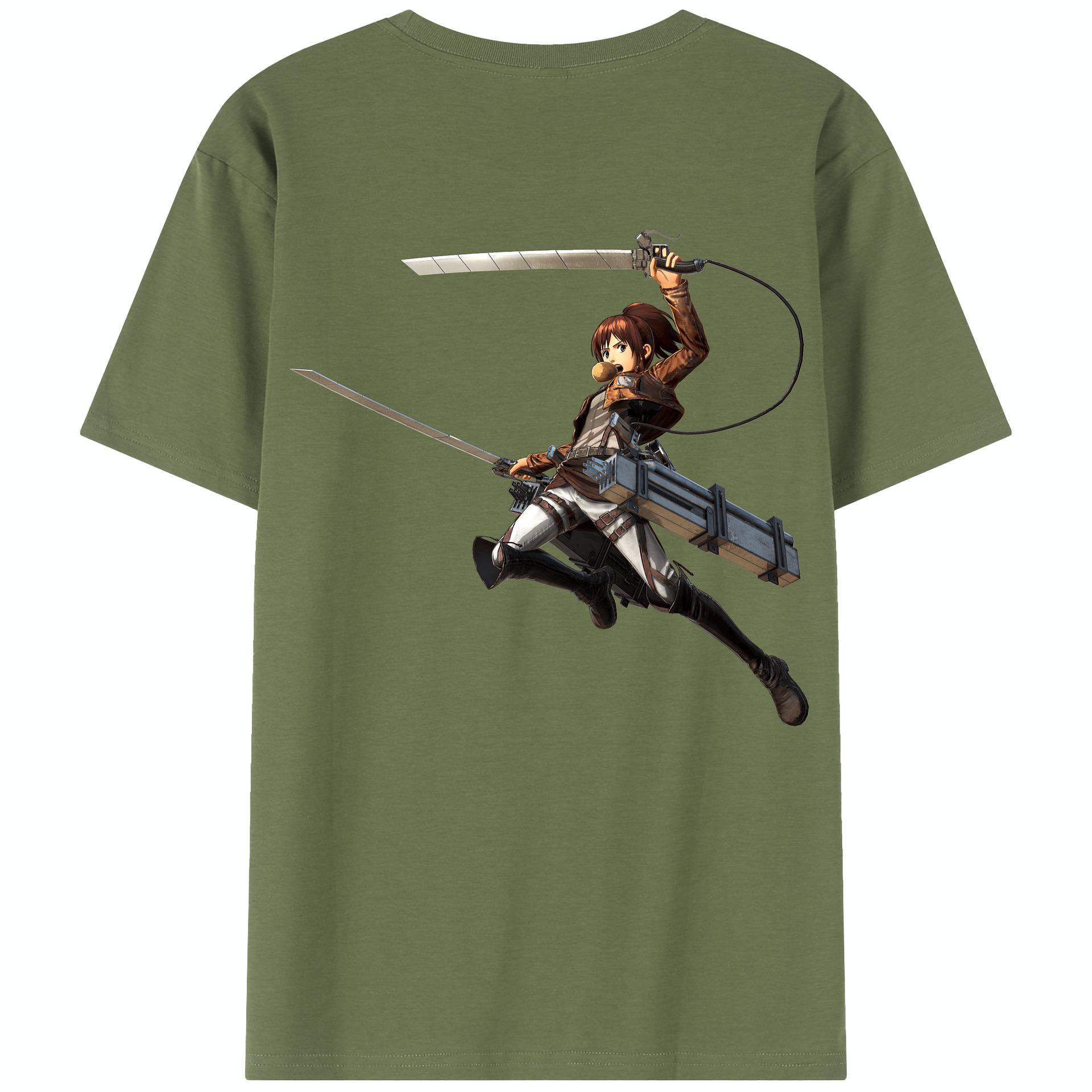 （画像用） 進撃の巨人 サシャ·ブラウス Attack on Titan Sasha Blaus 綿100％半袖Tシャツ（背面プリント）